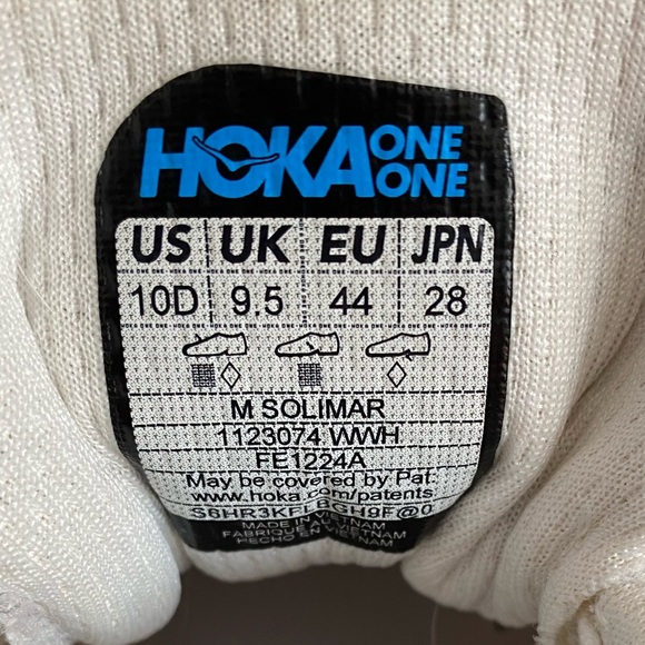 Men's Hoka Solimar White -- Size 10 - EUC! - Picture 8 of 10